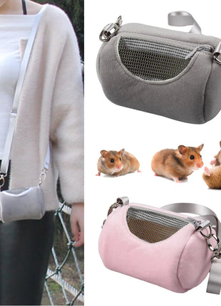 Mesh Breathable Hamster Carrier Bag Travel Portable Squirrel Bag Hamster Carry Case Portable Bag Pet Cage Small Animal Supplies
