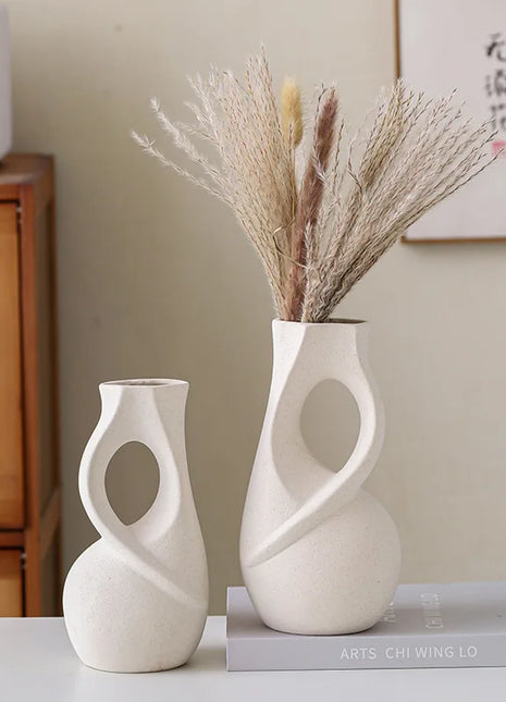 Scandinavian Ceramic Vase High-Color Creative Insert Dried Flowers Hydroponic Florist Living Room Table Home Decorations