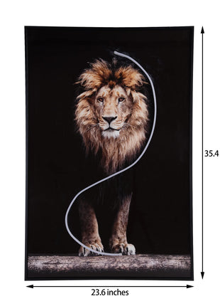 Lion Wall Art with LED Light