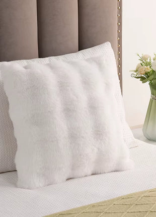 Imitation Rabbit Plush Pillow Living Room Sofa Pillow Bedroom Bay Window Solid Color Cushion Bubble Velvet Bedside Mat