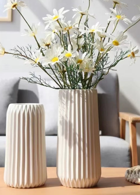 Simple Decorative Ceramic Vase Dried Flower Arrangement Plant Pot Home Vases Living Room Table Decoration Accessories Home Decor