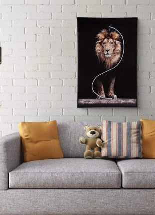 Lion Wall Art with LED Light