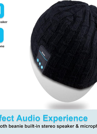 Bluetooth Beanie for Men Women Hat Wireless Headphone for Outdoor Sports