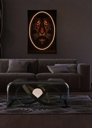 Lion Wall Art with LED Light