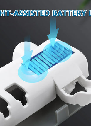 UV Light Sterilizer Toothbrush Holder Cleaner & Automatic Toothpaste Dispenser