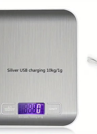 Kitchen Digital Scale Multi-Function Portable Weighing Scale LCD Display USB Charging Electronic Scales Baking Measuring Tools