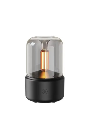 New Candlelight Aroma Diffuser Portable 120ML USB Air Humidifier Essential Oil Cool Mist Maker Fogger with LED Night Light