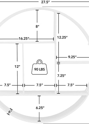 3 Tier 27.5 Inches Wall Mounted Floating Shelf for Bathroom 