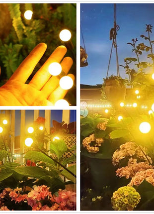 6 LED Solar Garden Lighting Solar Powered Firefly Lights Outdoor Garden Decoration Landscape Lights Firefly Lawn Lamps