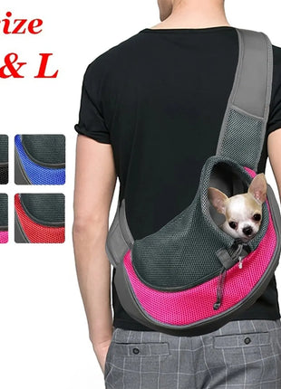 1 Pcs Pet Bag Cat Dog Travel Portable Cross-Body Shoulder Bag Breathable Mesh Pet Backpack