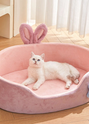 Detachable Pet Bed Pet Bed Detachable Washable Dog Sleeping Bed Soft Comfortable Warm Cat Bed for Four Seasons Soft Pet Bed