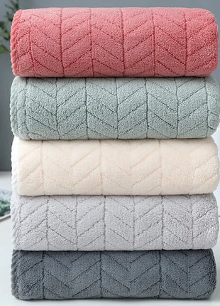 Thickened Coral Velvet Towel Adult Bath Towel Household Quick Dry Cleaning Face Microfiber Towel Ncreased Thickened Are Soft