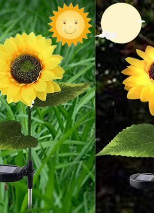 Sunflower Solar Lights Garden Outdoor Solar Led Lights Waterproof LED Solar Lamp for Garden Decoration Lawn Pathway