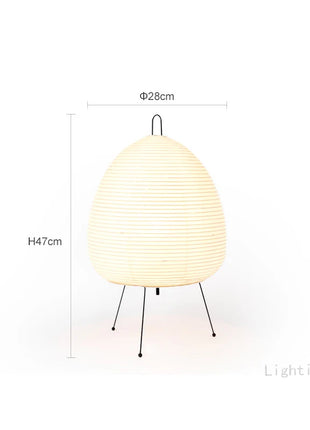 Japanese Design Akari Wabi-Sabi Yong Table Lamp Printed Rice Paper Lamp Bedroom Desktop Decoration Table Lamp Drop Shipping