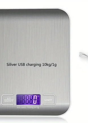 Kitchen Digital Scale Multi-Function Portable Weighing Scale LCD Display USB Charging Electronic Scales Baking Measuring Tools