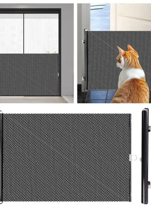 Pet Accessories Guard Retractable Fence Gate Barrier Universal Pet Network Fence Folding Black Child Barrier Fences Stairs