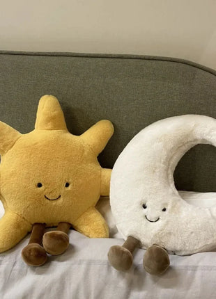 Popular Korean Cartoon Sun Moon Plush Pillow 50Cm Adorable Weather Expressions Home Bedroom Sofa Decorations Children'S Gifts