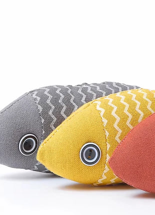 Cat Fish Toy Cat Scratcher Catnip Toy Interactive Simulation Fish Cat Mint Fidget Toys Stuffed Playing Toy for Cat Kitten