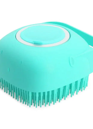 Pet Dog Shampoo Brush 2.7Oz 80Ml Cat Massage Comb Grooming Scrubber for Bathing Short Hair Soft Silicone Rubber