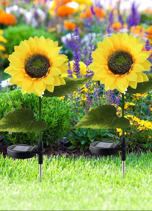 Sunflower Solar Lights Garden Outdoor Solar Led Lights Waterproof LED Solar Lamp for Garden Decoration Lawn Pathway