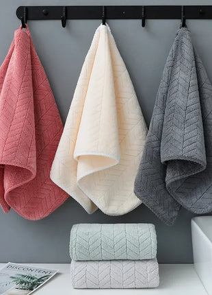 Thickened Coral Velvet Towel Adult Bath Towel Household Quick Dry Cleaning Face Microfiber Towel Ncreased Thickened Are Soft