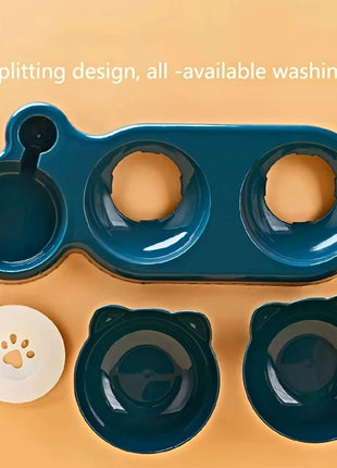 3 in 1 Cat Feeder Automatic Water Dispenser Double Bowl Pet Bowl for Small Dogs Cats Pet Food Container Cat Accessories