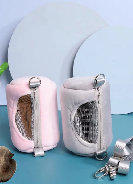 Mesh Breathable Hamster Carrier Bag Travel Portable Squirrel Bag Hamster Carry Case Portable Bag Pet Cage Small Animal Supplies