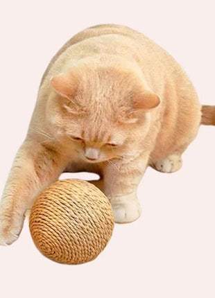 8Cm Cat Scratching Ball Interactive Cat Toys Bite-Resistant Kitten Chasing Ball Pet Sounding Toys for Cats Cat Accessories