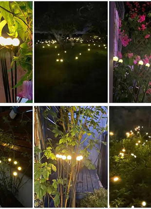 6 LED Solar Garden Lighting Solar Powered Firefly Lights Outdoor Garden Decoration Landscape Lights Firefly Lawn Lamps