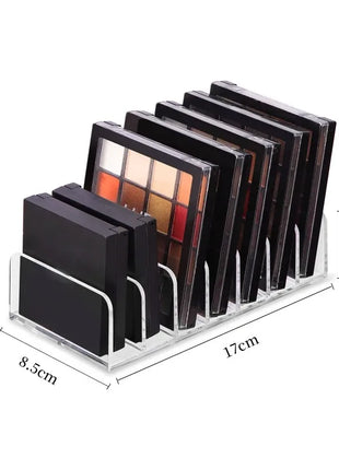 Makeup Organizer Desktop Multi-Cell Display Box Makeup Blush Cosmetics Shelf 7-Compartment Plastic Eye Shadow Tray Storage Box