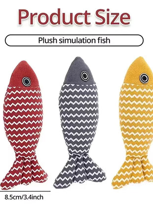 Cat Fish Toy Cat Scratcher Catnip Toy Interactive Simulation Fish Cat Mint Fidget Toys Stuffed Playing Toy for Cat Kitten