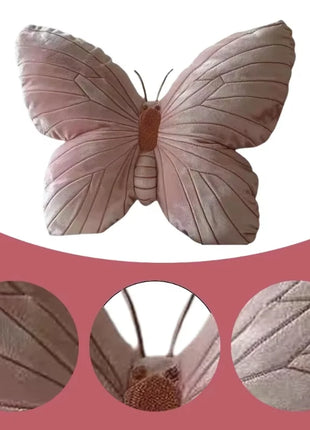 Soft Pink Butterfly Pillow Ins Bedhead Sofas Hug Pillow 30Cm Heart Butterfly Pillow Home Decor Cute Doll Toy for Girls Gifts