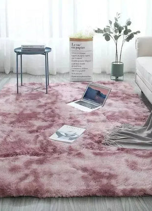 Gradient Silk Wool Bedside Rug Children'S Room Living Room Bedroom Non-Slip Machine Washable Not Easy to Lose Hair Carpet