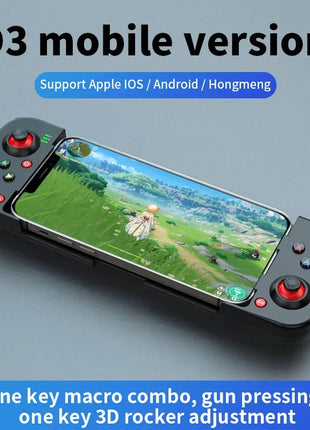 D3 Wireless Stretchable Game Controller Bluetooth 5.0 Mobile Phone Gamepad Controller for Samsung Huawei Xiaomi Android IOS