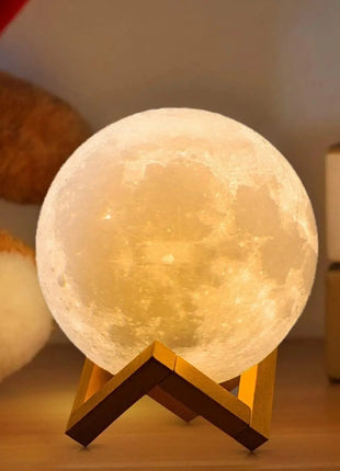 LED Night Light Rechargeable 3D Print Moon Lamp Touch Moon Lamp Children Night Lamp Table Lamp Home Bedroom Decor Birthday Gifts