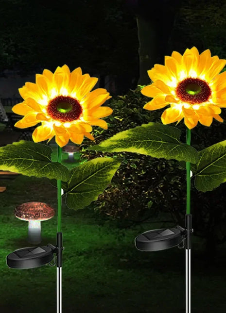 Sunflower Solar Lights Garden Outdoor Solar Led Lights Waterproof LED Solar Lamp for Garden Decoration Lawn Pathway