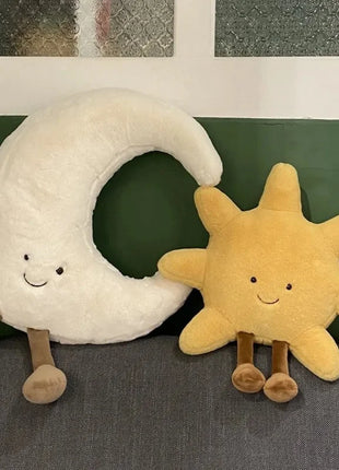 Popular Korean Cartoon Sun Moon Plush Pillow 50Cm Adorable Weather Expressions Home Bedroom Sofa Decorations Children'S Gifts