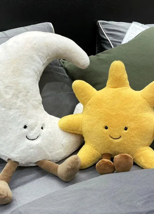 Popular Korean Cartoon Sun Moon Plush Pillow 50Cm Adorable Weather Expressions Home Bedroom Sofa Decorations Children'S Gifts