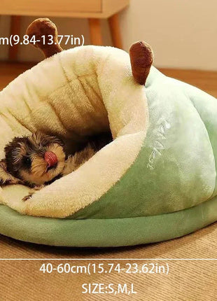 Warm Small Dog Kennel Bed Breathable Dog House Cute Slippers Shaped Dog Bed Cat Sleep Bag Foldable Washable Pet House