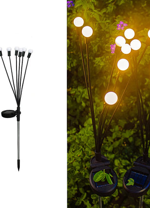 6 LED Solar Garden Lighting Solar Powered Firefly Lights Outdoor Garden Decoration Landscape Lights Firefly Lawn Lamps