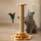 Pet Cat Toy Solid Wood Cat Turntable Funny Cat Stick Balls Durable Sisal Scratching Board Cat Supplies Cat Grab Column Cat Treat