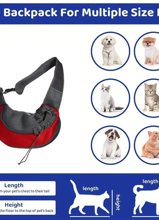 1 Pcs Pet Bag Cat Dog Travel Portable Cross-Body Shoulder Bag Breathable Mesh Pet Backpack