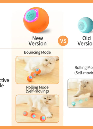 Cat Toys Smart Interactive Cat Bouncing Ball Automatic Rolling Ball Training Self-Moving Electric Toy Dog Pet Accessories