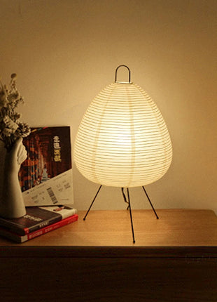 Japanese Design Akari Wabi-Sabi Yong Table Lamp Printed Rice Paper Lamp Bedroom Desktop Decoration Table Lamp Drop Shipping