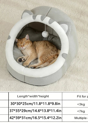 Super Cat Bed Warm Pet House Kitten Cave Cushion Cat House Warm Sleeping Dog Basket Tent Small Dog Mat Supplies Bed for Cats