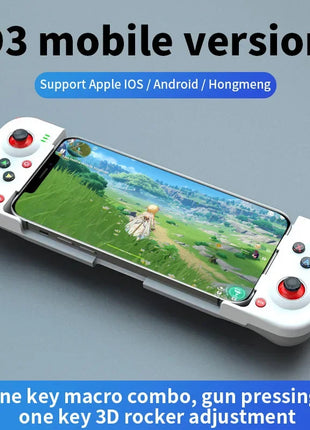 D3 Wireless Stretchable Game Controller Bluetooth 5.0 Mobile Phone Gamepad Controller for Samsung Huawei Xiaomi Android IOS