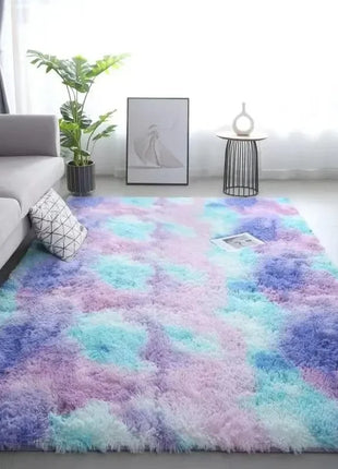 Gradient Silk Wool Bedside Rug Children'S Room Living Room Bedroom Non-Slip Machine Washable Not Easy to Lose Hair Carpet