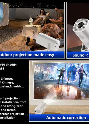 S40MAX Android 11 Gaming Projector Home Theater Wireless Gaming Controller Dual WIFI 1280*720P for Mirrorcast/Youtube/Disney+