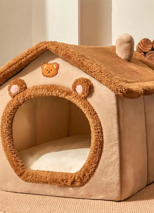 Foldable Pet House Removable Washable Cat House Puppy Cave Sofa Pet Bed House for Extra Small Dogs and Small and Medium Cats