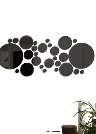 26 Pcs 3D Acrylic Mirror Wall Sticker, round Mirror, DIY Bedroom, Bathroom and TV Background Room Sticker Wall Decoration